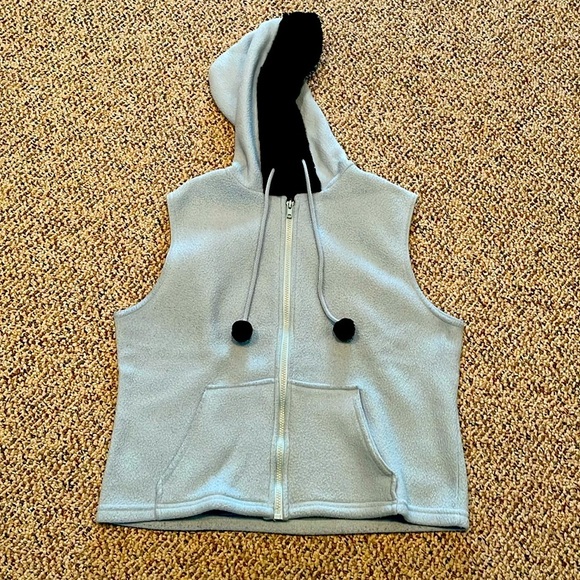 Rave 4 Real Light Blue Fleece Vest With Hood. Large - Picture 1 of 5